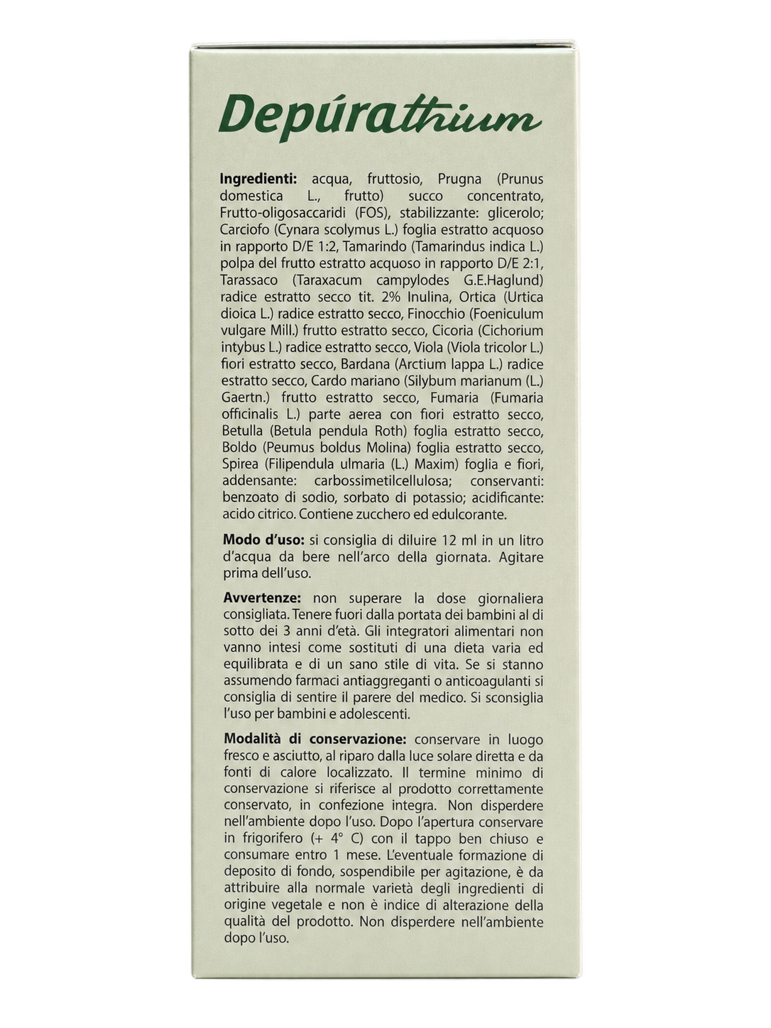 Depurathium Liquid 250 back
