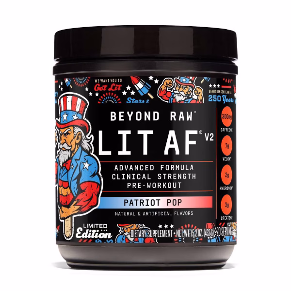 LIT AF® V2 Pre-Workout – Patriot Pop (20 Servings)